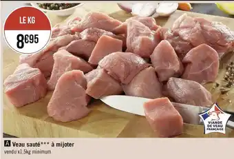 Géant Casino Veau sauté à mijoter offre