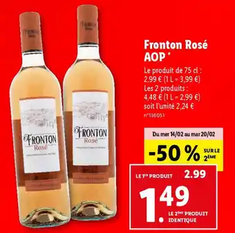 Lidl Fronton Rosé AOP * offre