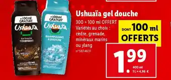 Lidl Ushuaïa gel douche offre