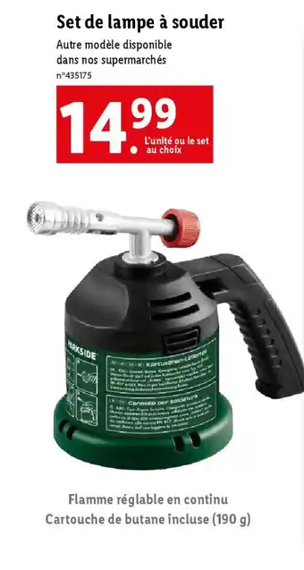 Lidl Set de lampe à souder offre