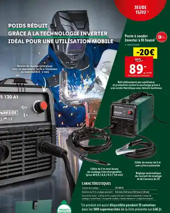 Lidl Poste à souder Inverter à fil fourré* offre