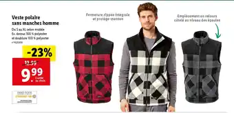 Lidl Veste polaire sans manches homme offre