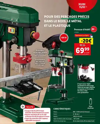 Lidl Perceuse d'établi (3 offre