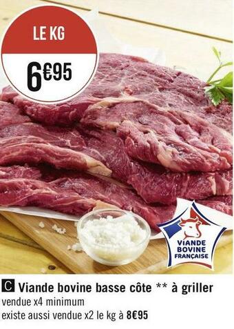 Géant Casino Viande bovine basse côte à griller offre