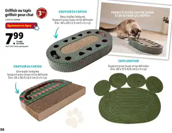 Griffoir ou tapis griffoir pour chat