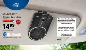 Lidl Kit mains-libres voiture offre