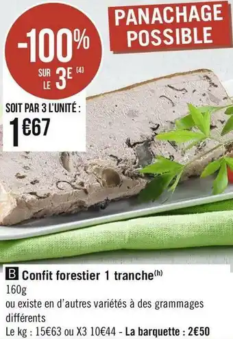 Confit forestier 1 tranche