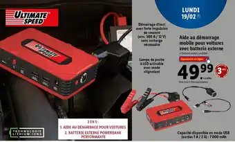 Lidl Aide au démarrage mobile pour voitures avec batterie externe offre