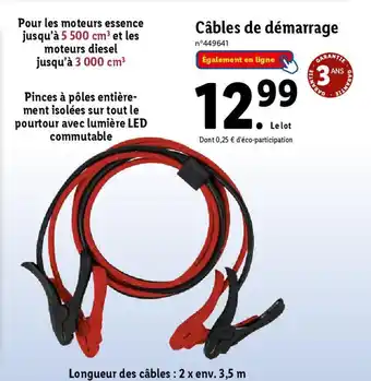 Lidl Câbles de démarrage offre