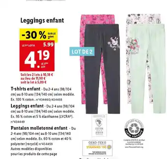 Lidl Leggings enfant offre