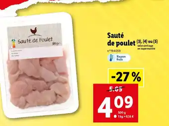 Lidl Sauté de Poulet offre