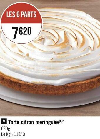 Tarte citron meringuée