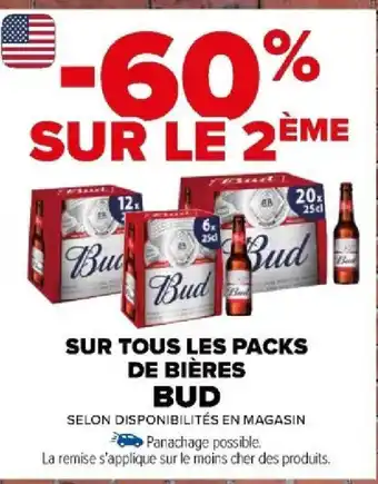 Carrefour SUR TOUS LES PACKS DE BIÈRES BUD offre
