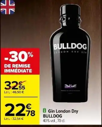 Carrefour i Gin London Dry BULLDOG offre