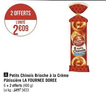 La fournee doree petits chinois brioche à la crème pâtissière
