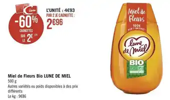 Lune de miel miel de fleurs bio