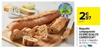 Carrefour Baguette campagnarde FILIERE QUALITE CARREFOUR() offre