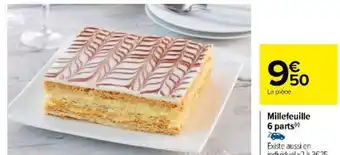 Millefeuille 6 parts