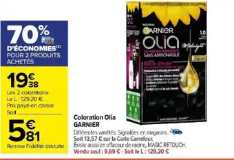 Carrefour Coloration Olia GARNIER offre