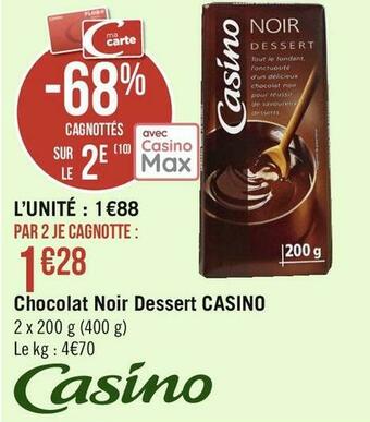 Casino chocolat noir dessert