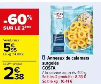 Carrefour Anneaux de calamars surgelés COSTA offre
