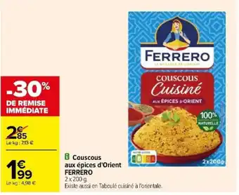 Carrefour i Couscous aux épices d'Orient FERRERO offre