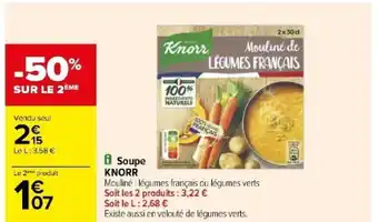 Carrefour Soupe KNORR offre