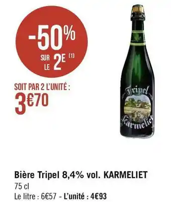 Karmeliet bière tripel 8,4% vol.