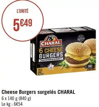 Géant Casino Charal cheese burgers surgelés offre