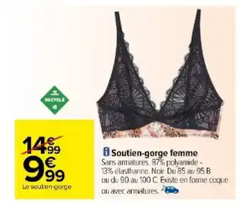 Carrefour Soutien-gorge femme offre