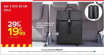Carrefour Sac à dos 40 cm Oslo CARREFOUR offre