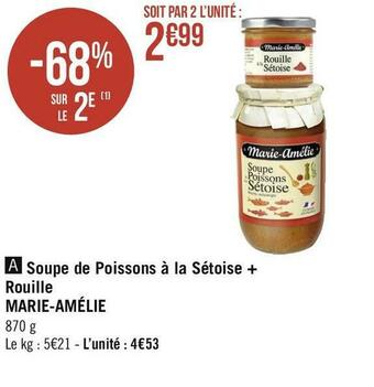 Marie-amélie soupe de poissons à la sétoise + rouille