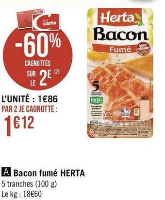 Herta bacon fumé