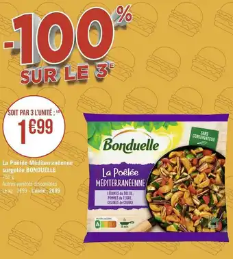 Géant Casino Bonduelle la poêlée méditerranéenne surgelée offre