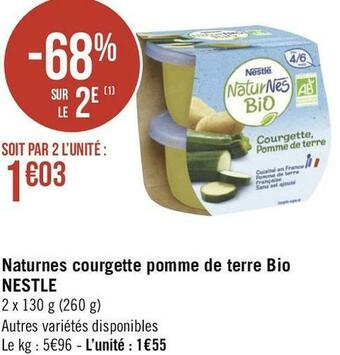 Nestle naturnes courgette pomme de terre bio