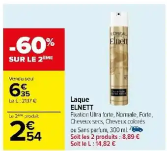 Carrefour Laque ELNETT offre