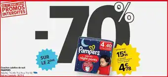 Carrefour Couches culottes de nuit PAMPERS Baby-Dry: offre