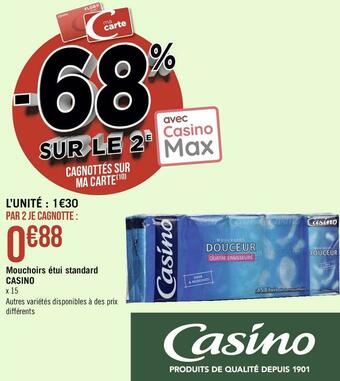 Casino mouchoirs étui standard