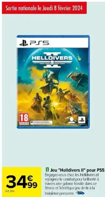 Carrefour Jeu "Helldivers II" pour PS5 offre