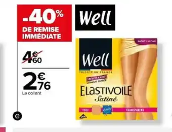 Carrefour Collant "Elastivoile" satine offre