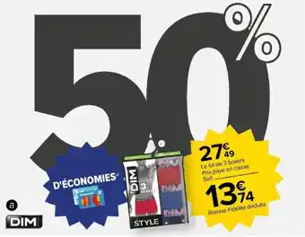 Carrefour Boxers homme "Powerful" offre