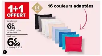 Carrefour Linge de lit "Uni coton" offre