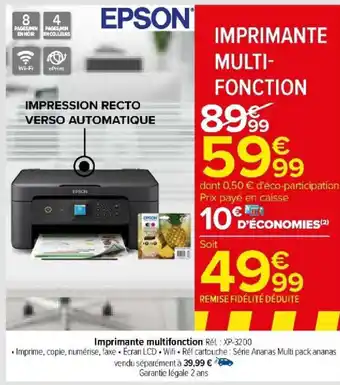 Carrefour Imprimante multifonction Réf. : XP-3200 offre