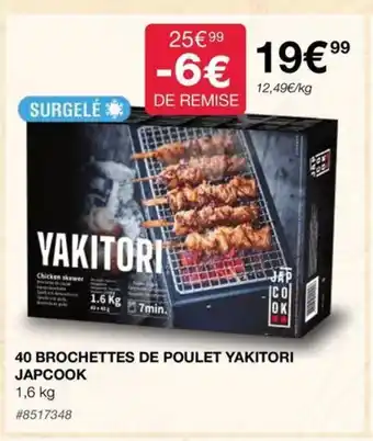 40 BROCHETTES DE POULET YAKITORI JAPCOOK