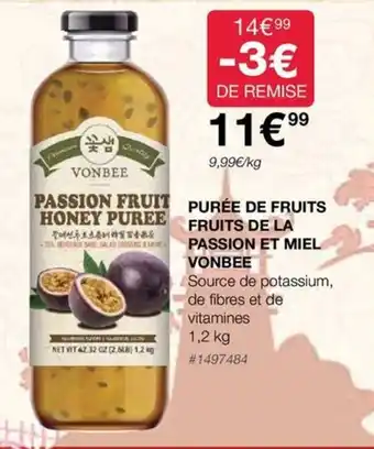 PURĂE DE FRUITS FRUITS DE LA PASSION ET MIEL VONBEE