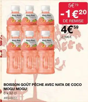 Costco BOISSON GOÛT PÊCHE AVEC NATA DE COCO MOGU MOGU offre