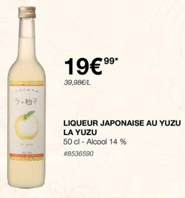 Promo LIQUEUR JAPONAISE AU YUZU LA YUZU chez Costco