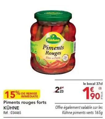 METRO Piments rouges forts KÜHNE Réf.: 034465 offre