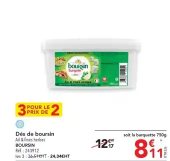 METRO Dés de boursin Ail & fines herbes BOURSIN offre