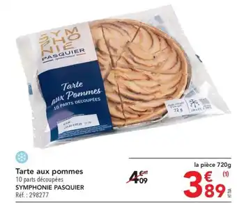 METRO Tarte aux pommes 10 parts découpées SYMPHONIE PASQUIER Réf. : 298277 offre